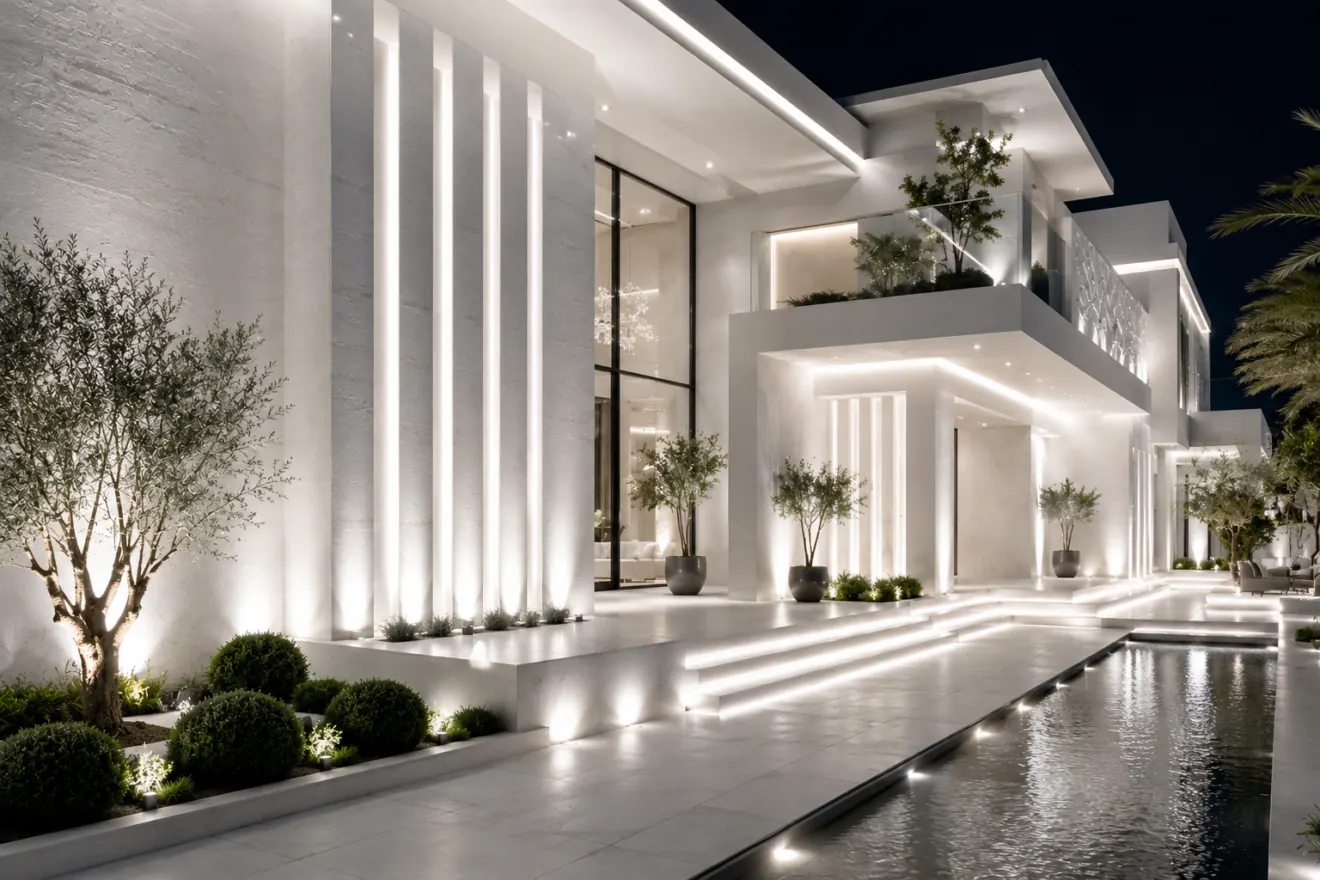 Warm architectural lighting