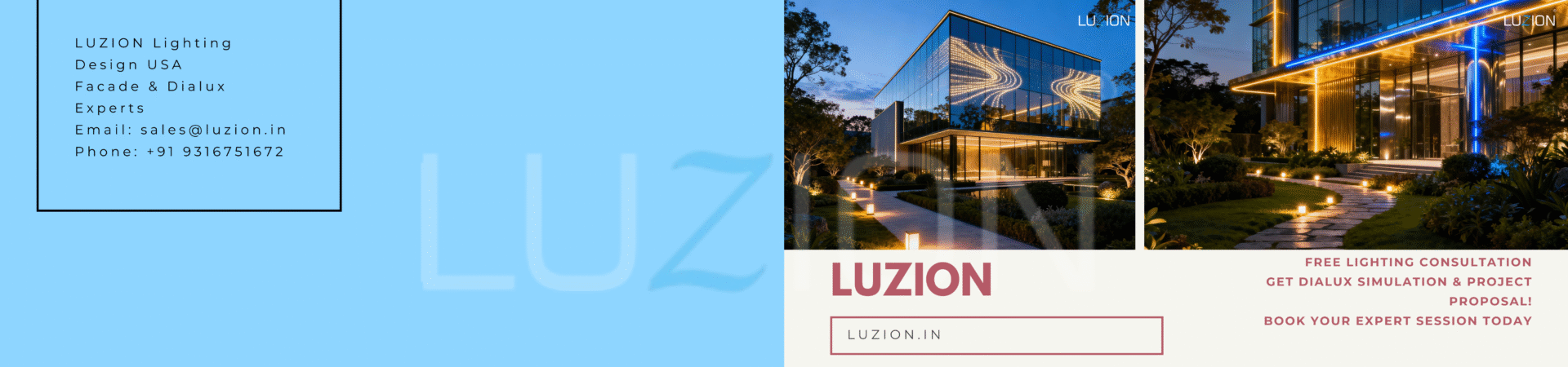 Lighting Design USA | Facade & Dialux Experts – LUZION