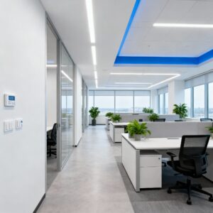 Smart LED commercial office lighting design in the USA