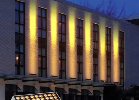 Modern Building Lighting Ideas with LED Uplighters