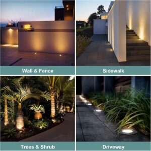 Exterior wall and fence highlighted with subtle LED uplighting for modern architectural lighting design