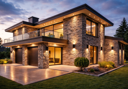facade lighting ideas in qatar modern villa exterior lighting