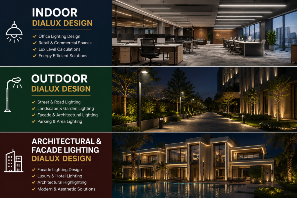 Dialux Design Services in UAE, GCC, Saudi Arabia & India | Luzion