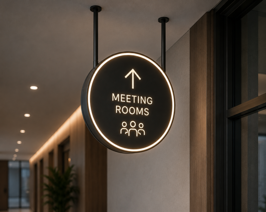 Circular Hanging Signage