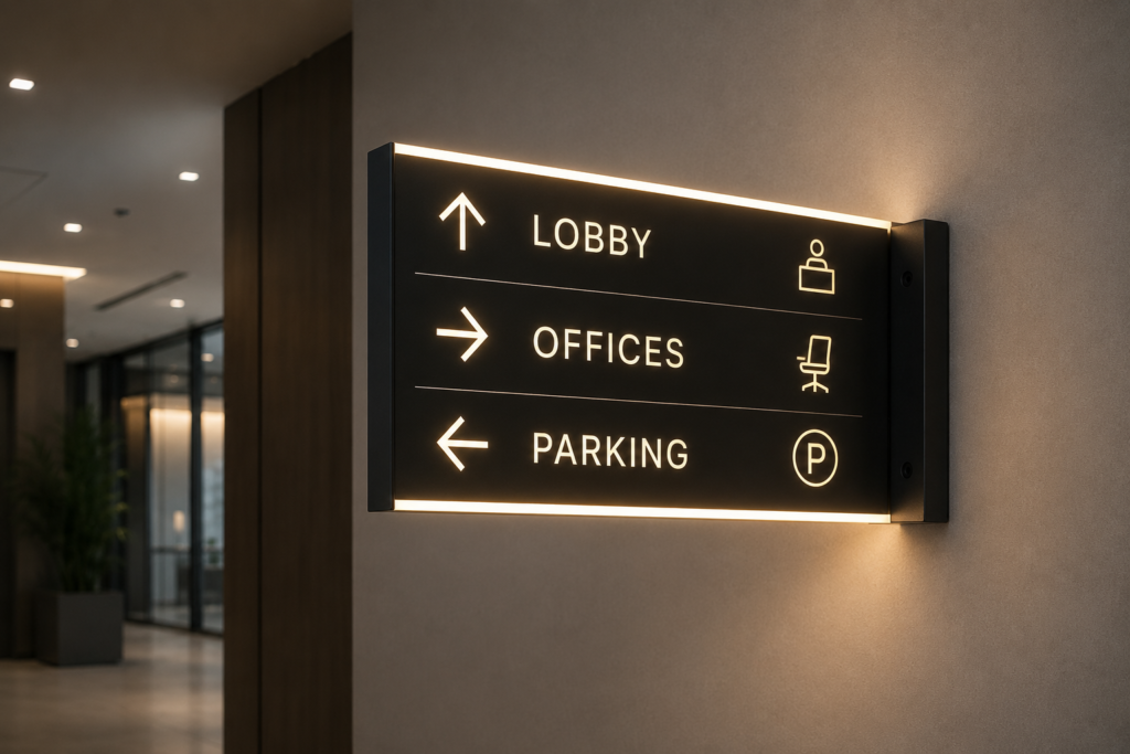 Illuminated Directional Signage