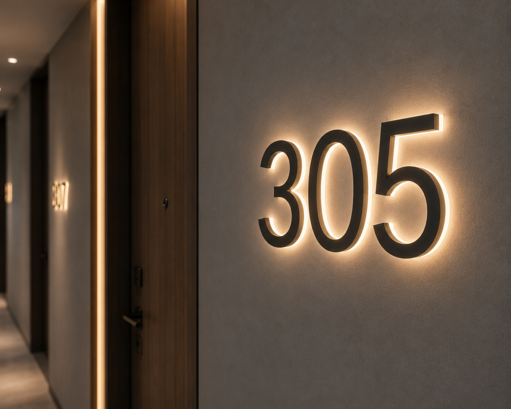 LED Channel Number Signage