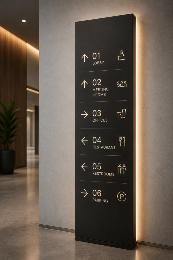 Vertical Wayfinding Signage