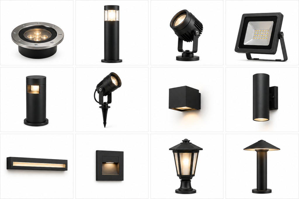 What are the different types of landscape lighting products