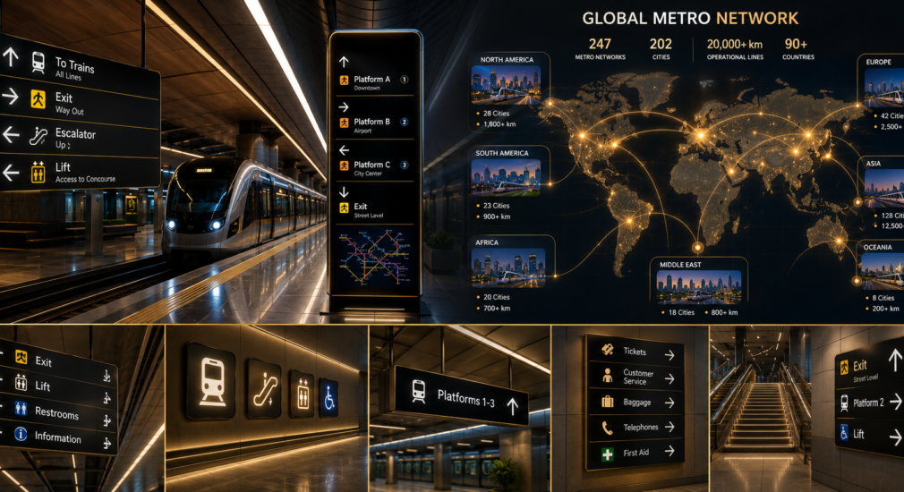 Metro Signage Solutions for Advanced Wayfinding, Station & Passenger Information Systems