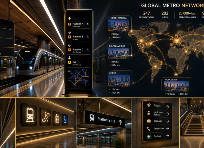 Metro Signage Solutions for Advanced Wayfinding, Station & Passenger Information Systems