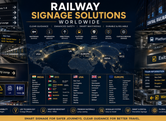 Railway Signage Solutions in India, GCC, USA, UK & Europe