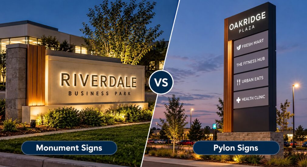 Monument vs Pylon Signs: Which Is Better for Commercial Projects?